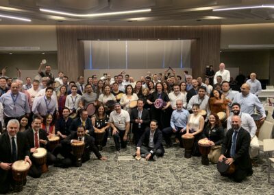 Empresa Logrand, Taller de Musicoterapia con tambores y percusiones para empleados